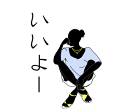 Silhouette model sticker #14382120