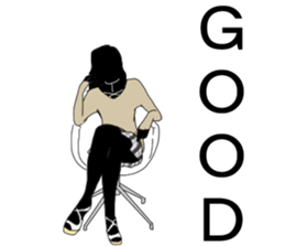 Silhouette model sticker #14382140