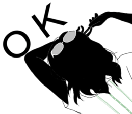 Silhouette model sticker #14382141