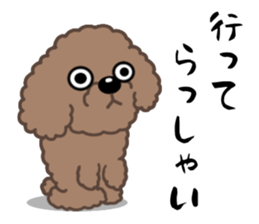 Happy Brown Toy Poodles sticker #14382690