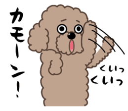 Happy Brown Toy Poodles sticker #14382692