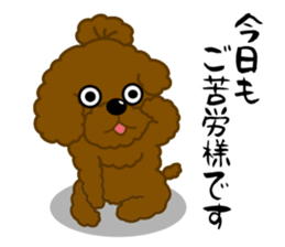 Happy Brown Toy Poodles sticker #14382694