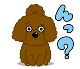 Happy Brown Toy Poodles sticker #14382696