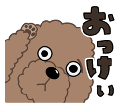 Happy Brown Toy Poodles sticker #14382697