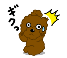 Happy Brown Toy Poodles sticker #14382698