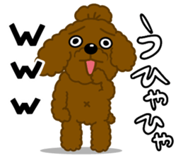 Happy Brown Toy Poodles sticker #14382701