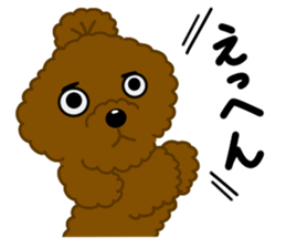 Happy Brown Toy Poodles sticker #14382702