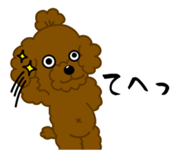 Happy Brown Toy Poodles sticker #14382704