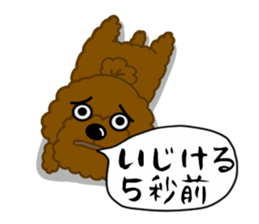 Happy Brown Toy Poodles sticker #14382705