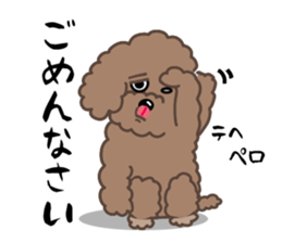 Happy Brown Toy Poodles sticker #14382710