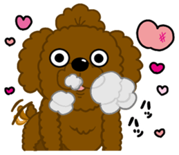 Happy Brown Toy Poodles sticker #14382714