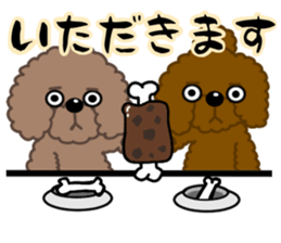 Happy Brown Toy Poodles sticker #14382716