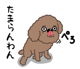 Happy Brown Toy Poodles sticker #14382722