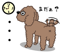 Happy Brown Toy Poodles sticker #14382723