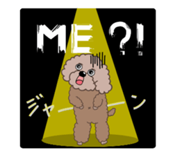 Happy Brown Toy Poodles sticker #14382724