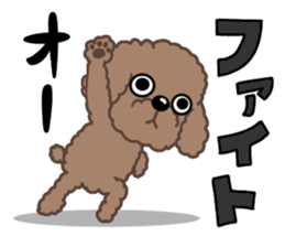 Happy Brown Toy Poodles sticker #14382725