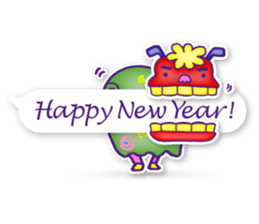 Happy New Year_Sticker_fukidashi sticker #14382751