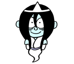 A ghost and Hitodama-kun sticker #14383014