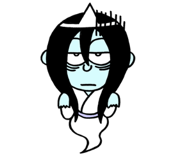 A ghost and Hitodama-kun sticker #14383016