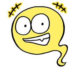 A ghost and Hitodama-kun sticker #14383020