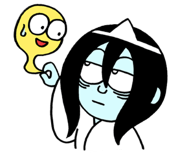 A ghost and Hitodama-kun sticker #14383023
