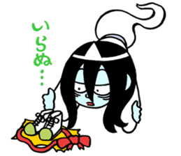 A ghost and Hitodama-kun sticker #14383026
