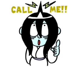 A ghost and Hitodama-kun sticker #14383030