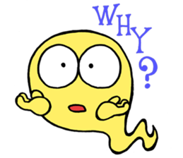 A ghost and Hitodama-kun sticker #14383032