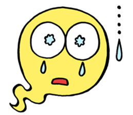 A ghost and Hitodama-kun sticker #14383034