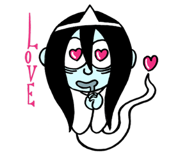 A ghost and Hitodama-kun sticker #14383042