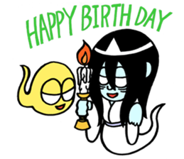 A ghost and Hitodama-kun sticker #14383048