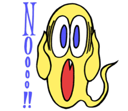 A ghost and Hitodama-kun sticker #14383049