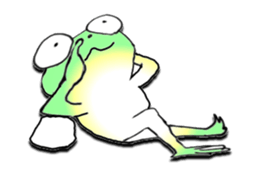 Frog named Kyorotan sticker #14383292