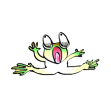 Frog named Kyorotan sticker #14383294