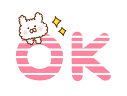 With Fluffy rabbit.Korea&Japanese sticker #14383558