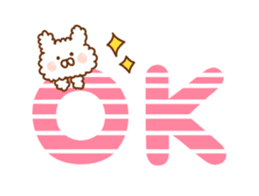 With Fluffy rabbit.Korea&Japanese sticker #14383558