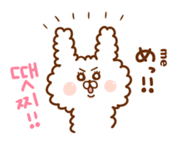 With Fluffy rabbit.Korea&Japanese sticker #14383573