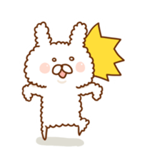 With Fluffy rabbit.Korea&Japanese sticker #14383582