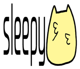 Nervous cat (English language) sticker #14384982