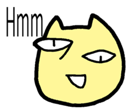 Nervous cat (English language) sticker #14384986