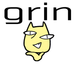 Nervous cat (English language) sticker #14384987