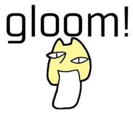 Nervous cat (English language) sticker #14384989