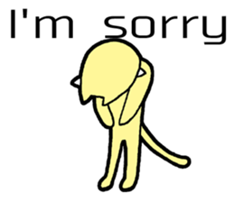 Nervous cat (English language) sticker #14384990