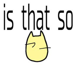Nervous cat (English language) sticker #14384991