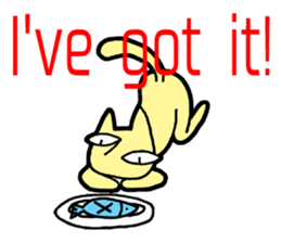 Nervous cat (English language) sticker #14384992