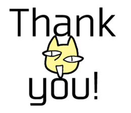 Nervous cat (English language) sticker #14384993