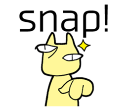 Nervous cat (English language) sticker #14384994