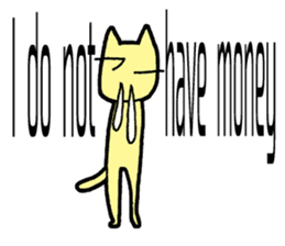 Nervous cat (English language) sticker #14384995