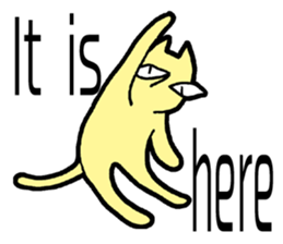 Nervous cat (English language) sticker #14384996