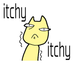 Nervous cat (English language) sticker #14384998